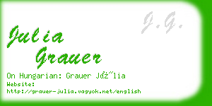 julia grauer business card